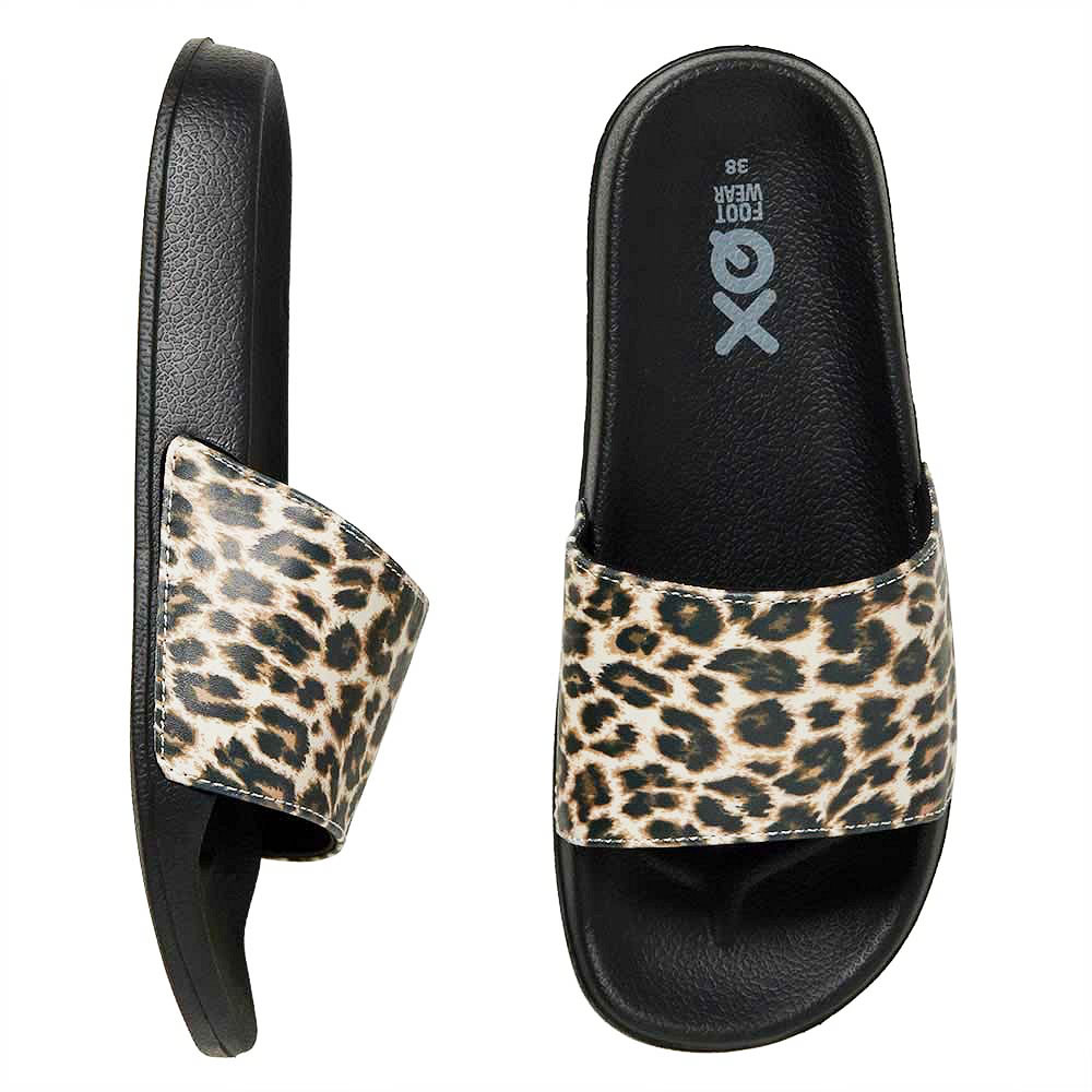 Leonikke Dame Slippers | XQ dame leopard slippers | Leopars slippers kvinder størrelser | Dame Leopard slippers til kvinder med leopard | Smart kvalitets leopard slippers hos Lokale Outlet