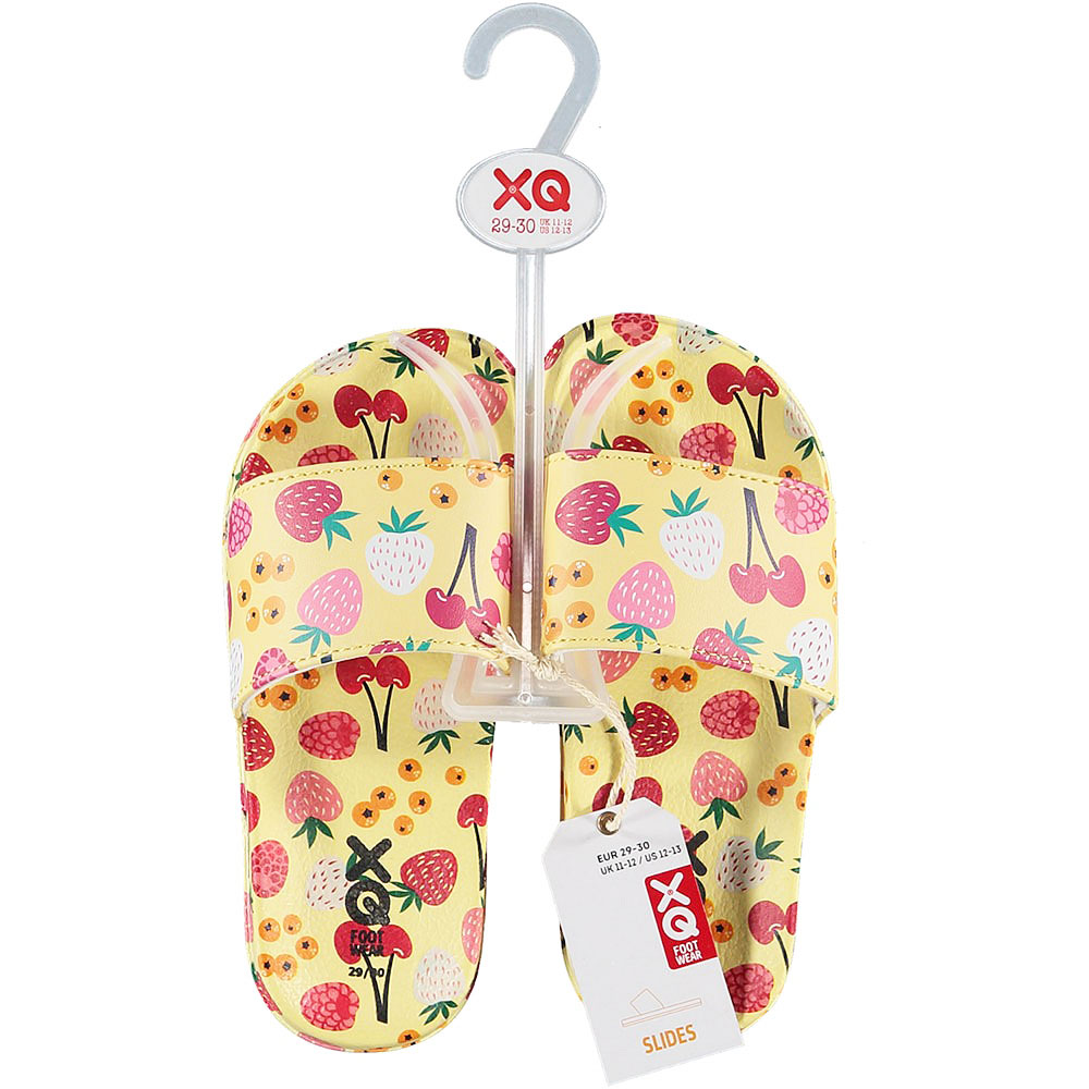 132894007 XQ Girls Slides Printed pige | XQ pige sandal Badesandal pige størrelser | Børne piger med print | Smart kvalitets sko din lokale outlet