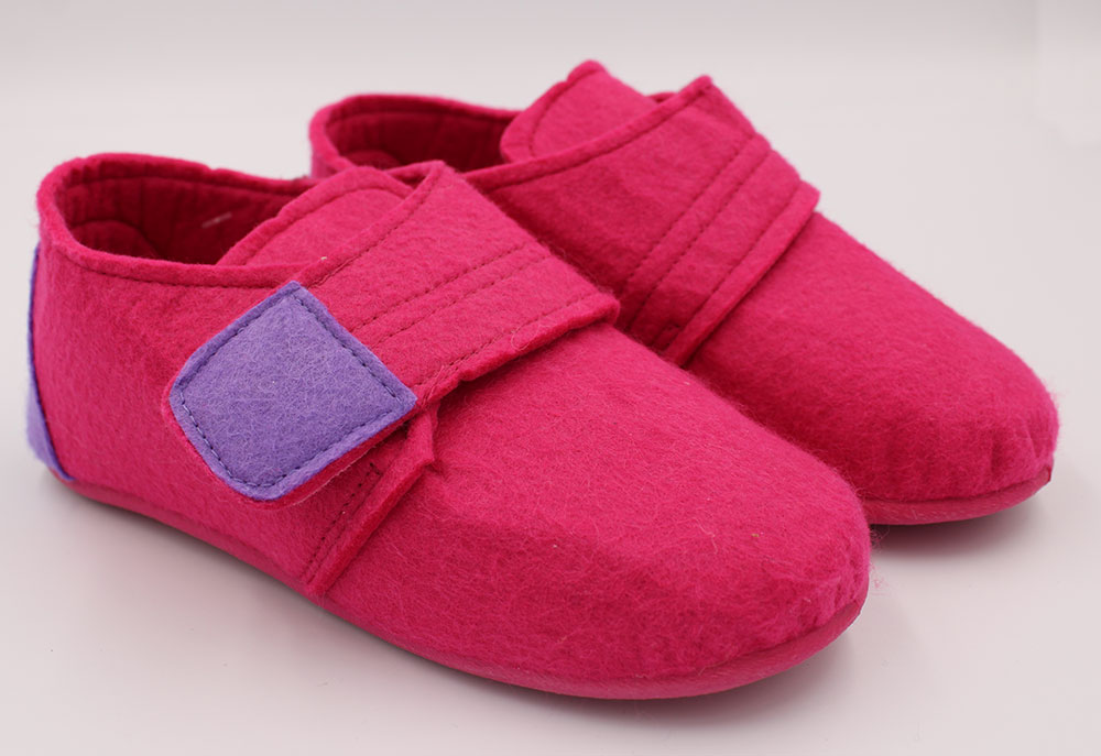 Filt Hjemmesko m. Velcro børn | Ølholm sko børne filt hjemmesko | Filt drenge og børnestørrelser | Børn filt hjemmesko til børn velcro lukning | Smart kvalitets filt hjemmesko