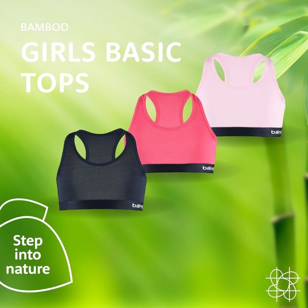 3-Pak Pige Bambus Top