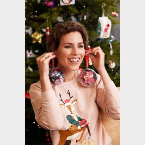 2-Pack Julekugle Dame Strmper Ass. 5