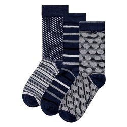 3-Pak Mnstrede Bambus Strmper