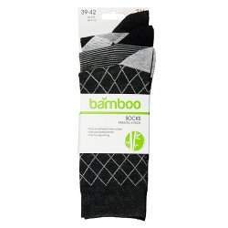 3-Pak Mnstrede Bambus Strmper