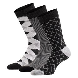 3-Pak Mnstrede Bambus Strmper