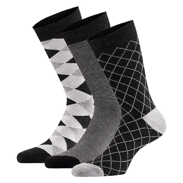 3-Pak Mnstrede Bambus Strmper