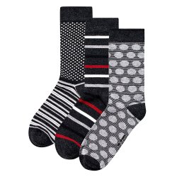 3-Pak Mnstrede Bambus Strmper