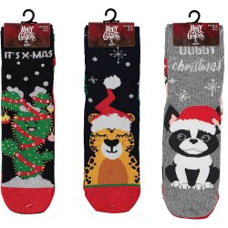 2-Pak Dame Julestrmper Ass. 4