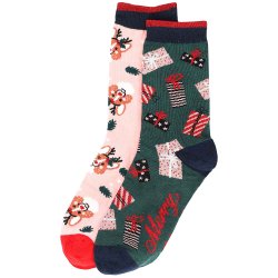 2-Pack Julekugle Dame Strmper Ass. 5