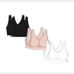 2-Pak Bamboo S�ml�s Vatteret Top