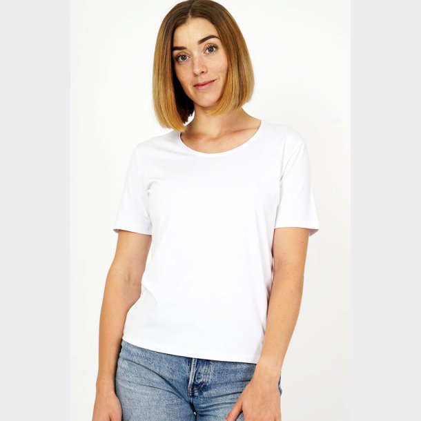 Silvia Ensfarvet Modal T-Shirt