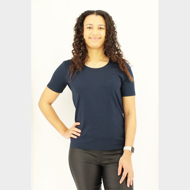 Silvia Ensfarvet Modal T-Shirt