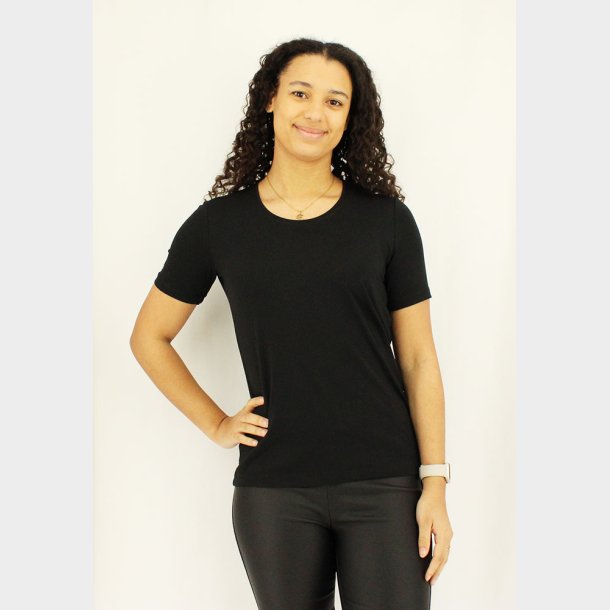 Silvia Ensfarvet Modal T-Shirt