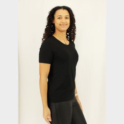 Silvia Ensfarvet Modal T-Shirt