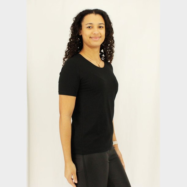 Silvia Ensfarvet Modal T-Shirt