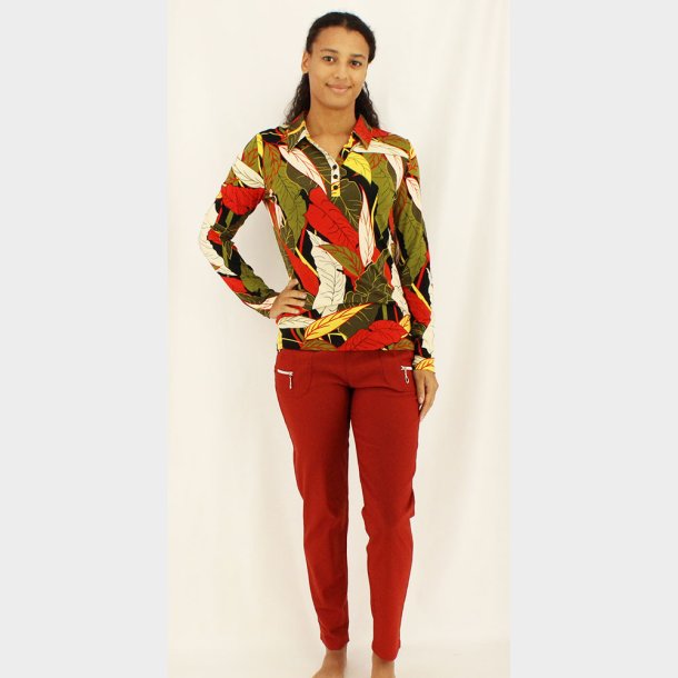 Silvia Langrmet Polo Bluse