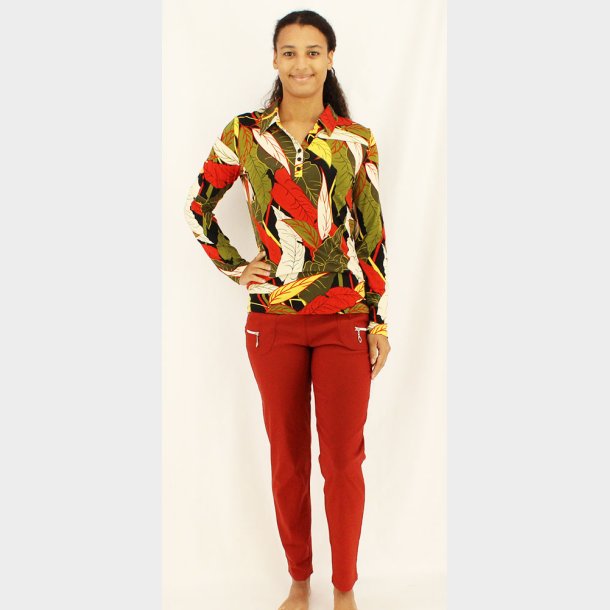 Silvia Langrmet Polo Bluse