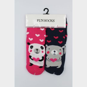 2-Pak Hjerte Dyr Strmper