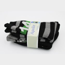 2-Pak Stribet Frottstvlestrmper