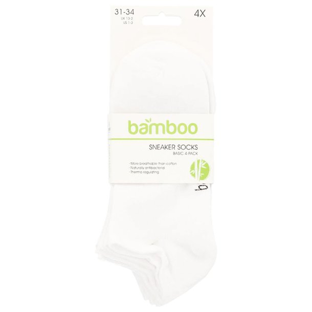 4-Pak Bambus Ankelstrmpe