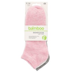4-Pak Bambus Ankelstrmpe