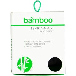 2-Pak Bambus V-Hals T-shirt