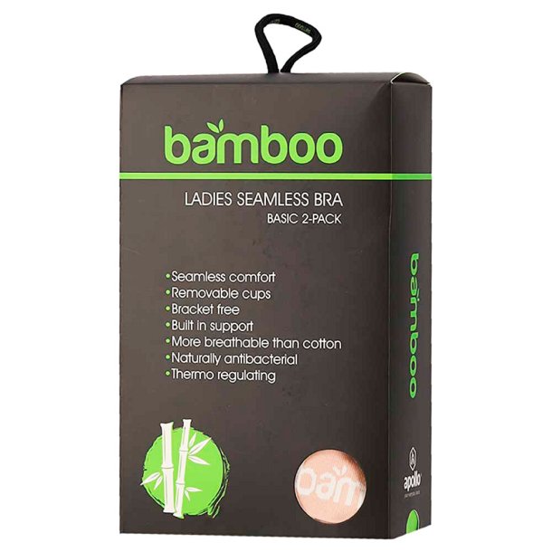 2-Pak Bamboo S�ml�s Vatteret Top