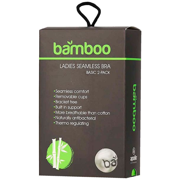 2-Pak Bamboo S�ml�s Vatteret Top