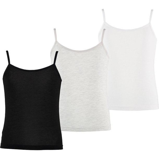 3-Pak Pige Bambus Singlet
