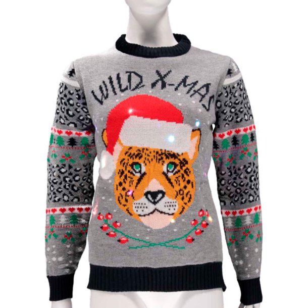 Julesweater med LED lys