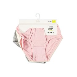 3-Pak Midi Solid Pige Underbuks