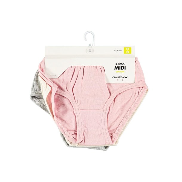 3-Pak Midi Solid Pige Underbuks