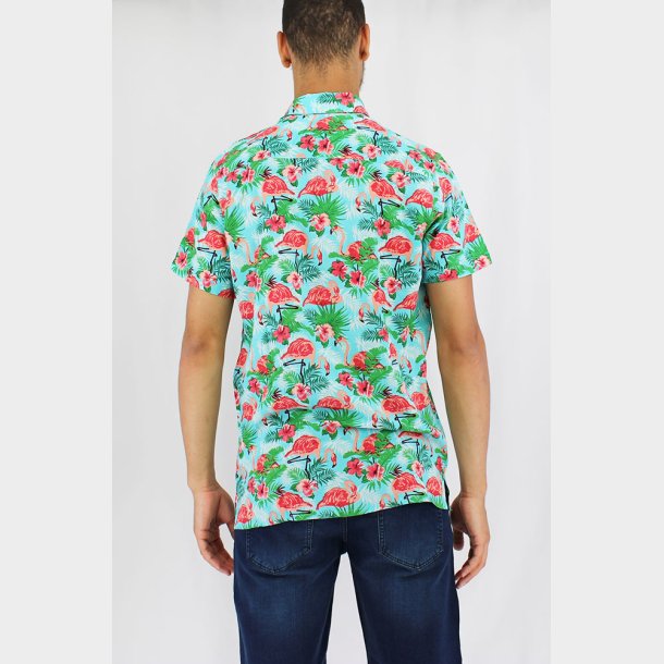 Flamingo Hawaii Skjorte K/
