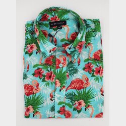 Flamingo Hawaii Skjorte K/