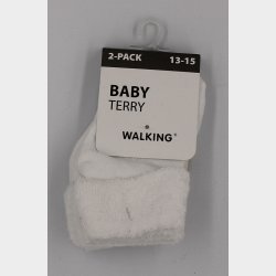 2-Pak Ensfarvet Baby Strmper