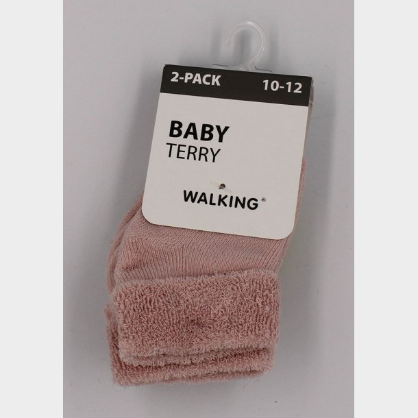 2-Pak Ensfarvet Baby Strmper