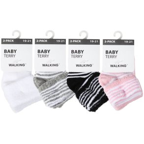 2-Pak Stribet Baby Strmper