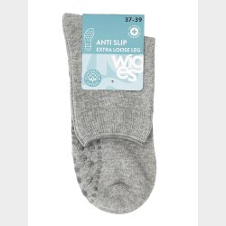 Anti-slip Kort Str�mpe M/Bl�d Manchet