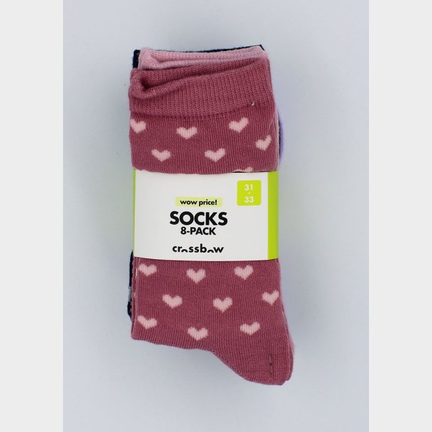 8-P Lilla/Pink Pige Strmper