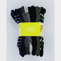 8-P Grn/Bl Drenge Strmper