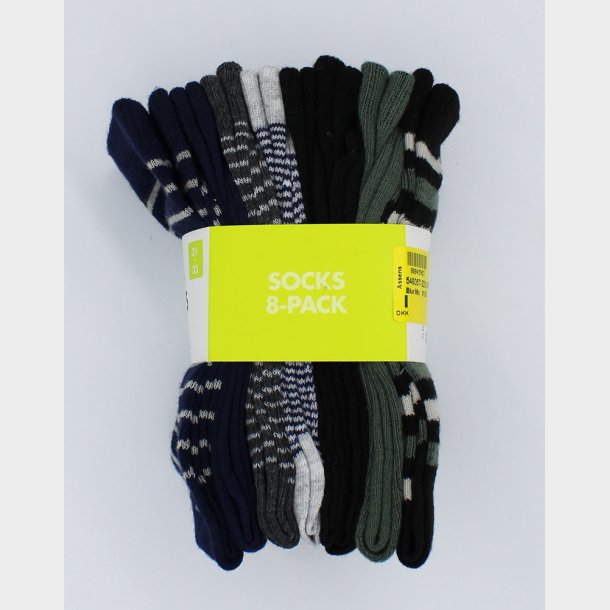 8-P Grn/Bl Drenge Strmper