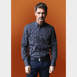 Max Skjorte L/Æ herre | Originals plus stretch skjorte | Elastik skjorte Mænd stor størrelse | Herre skjorte med elastik til mænd med brystlomme og farverigt mønster | Smart kvalitets elastik