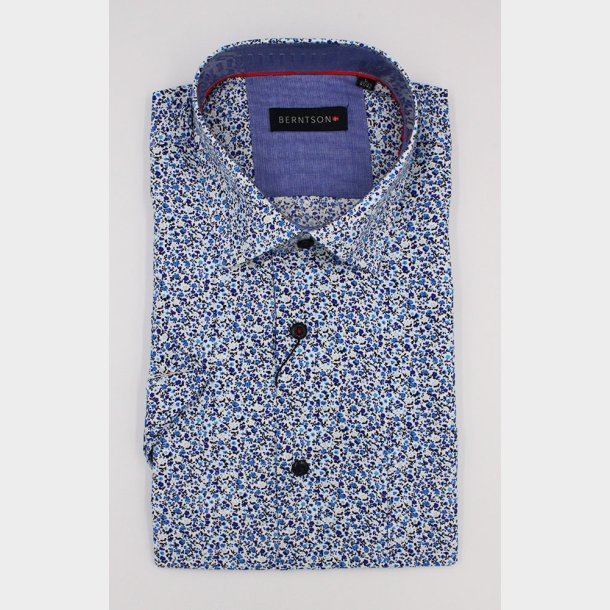 Oswald Skjorte herre | Berntson plus size strygefri skjorte | Kortærmet skjorte til mænd brystlomme | Smart kvalitets skjorte hos Din Lokale Outlet
