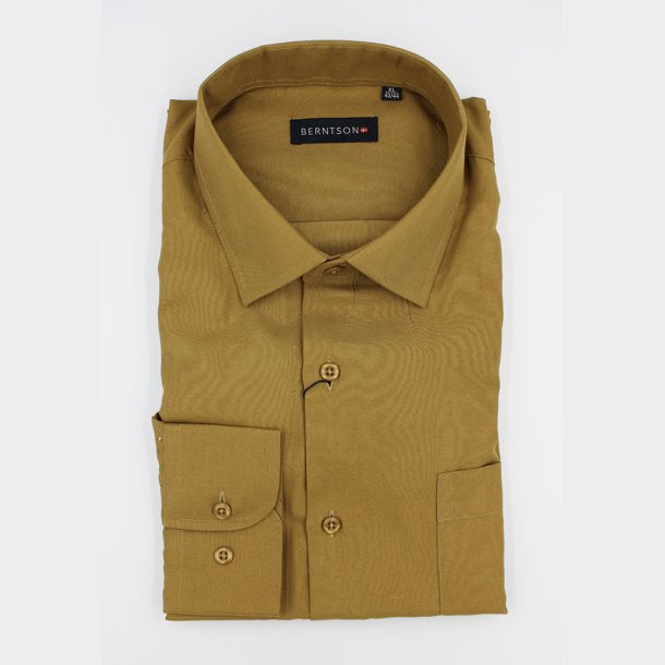 Solid Strygefri Skjorte L/ (10 Farver)