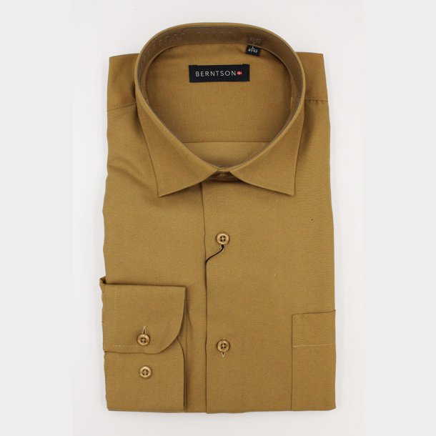 Solid Strygefri Skjorte L/ (10 Farver)