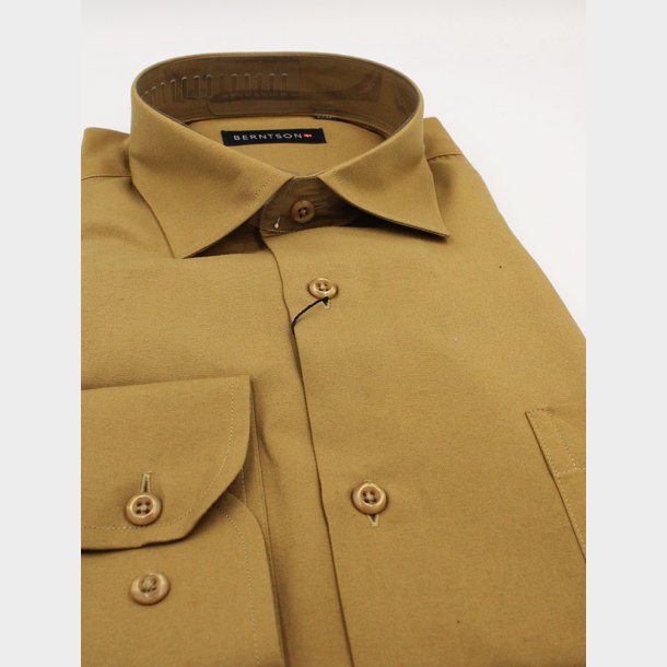 Solid Strygefri Skjorte L/ (10 Farver)