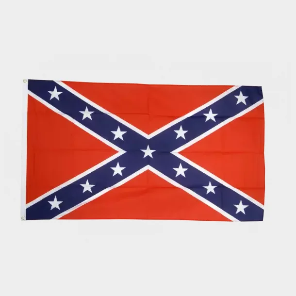 Trykt Flag Confederate Rebel 91cmx152cm (3x5feet)