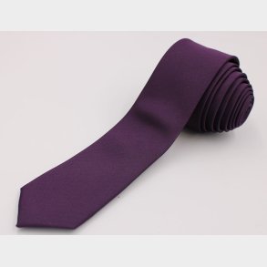 Trygve Ensfarvet Slips Smal