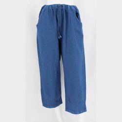 Belinda 3/4 Buks | Marc Lauge løse dame sommerbukser | bukser elastik i taljen | Dame hør look bukser til kvinder med elastik i taljen | kvalitets 3/4 bukser hos din lokale outlet