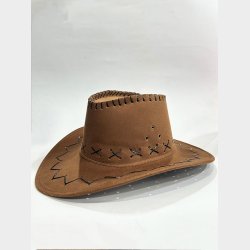 Faux Leather Cowboy Hat