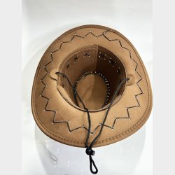 Faux Leather Cowboy Hat